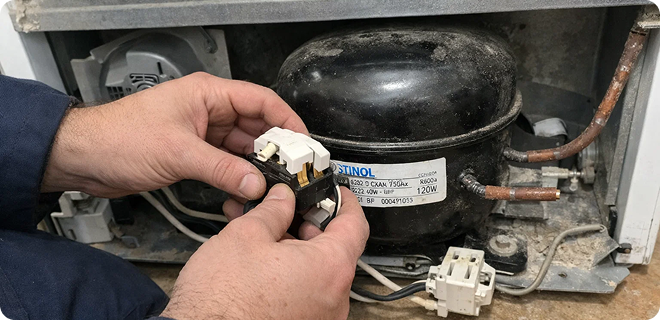 Stinol STS 167 — не запускается, щёлкает реле