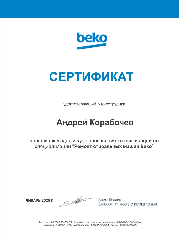 Сертификат мастера