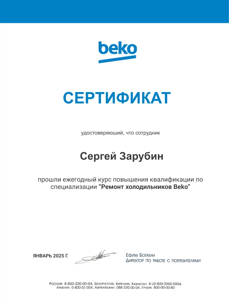 Сертификат мастера